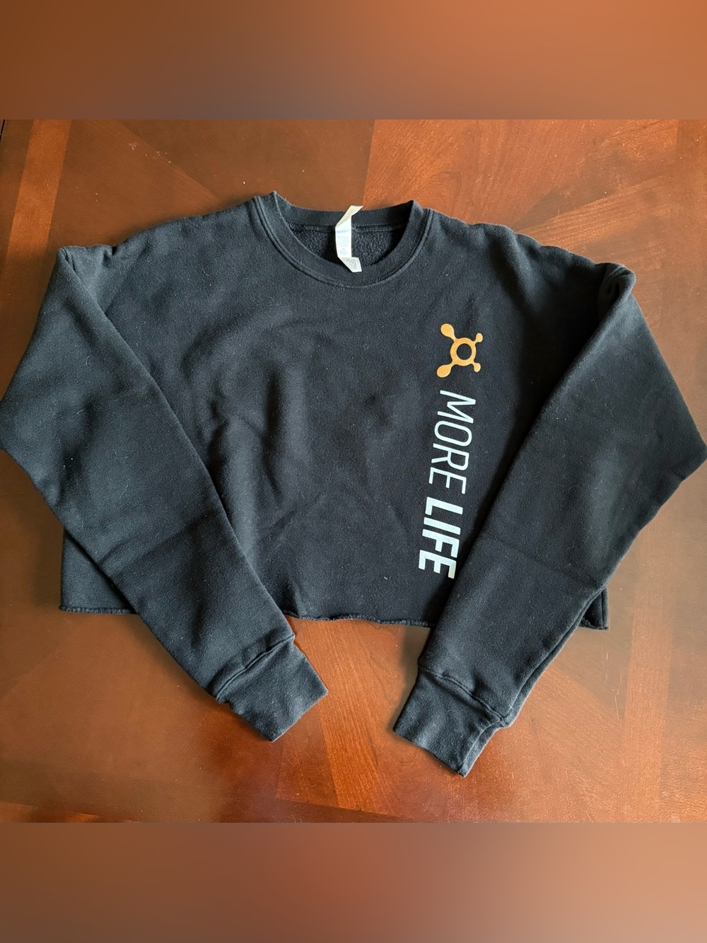 Orangetheory Black Cropped More Life Sweatshirt SzSM